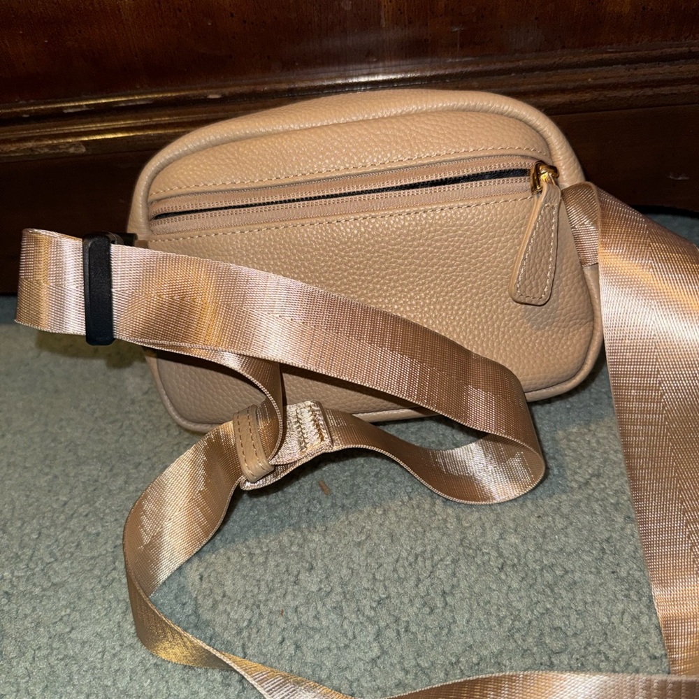 Pom Pom London Leather Barnes Belt Bag Sandstone - Picture 4 of 6